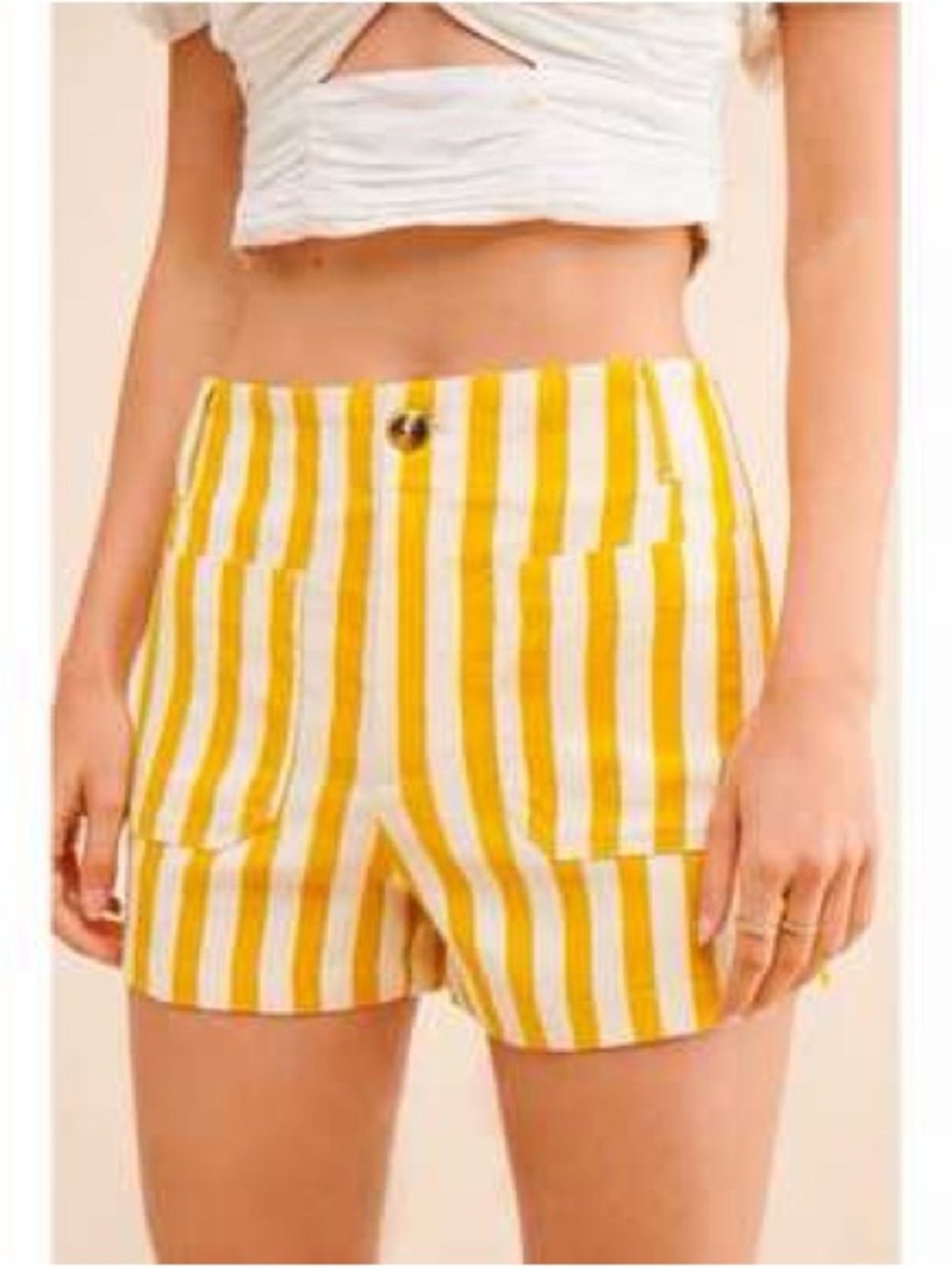 Maeve by Anthropologie The Colette Linen Blend  High-Waist Shorts